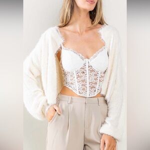 Boho chic Open Cardigan Fuzzy